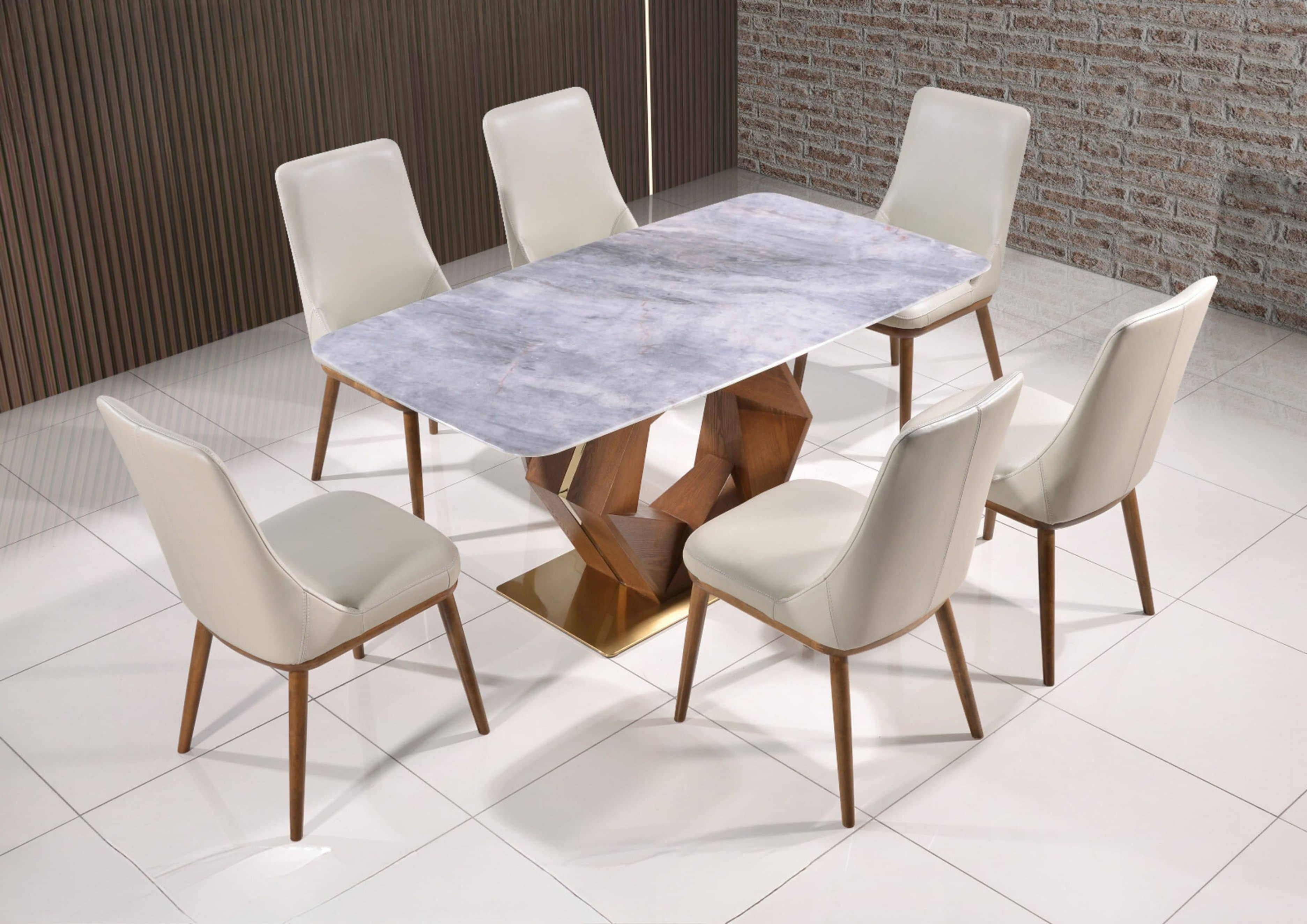 Werner Crystal Marble Dining Set