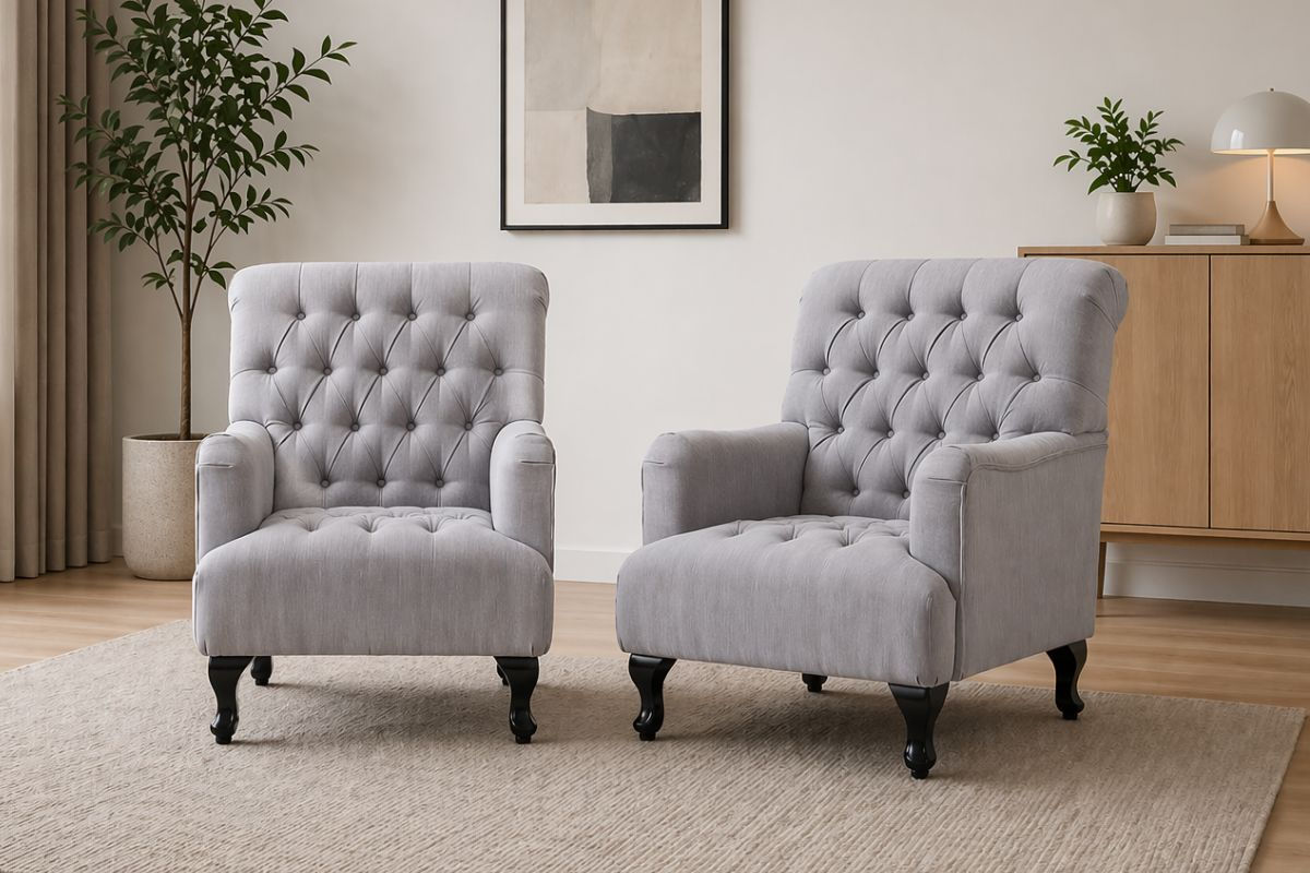 Euken Easy Clean Fabric Wing Chair