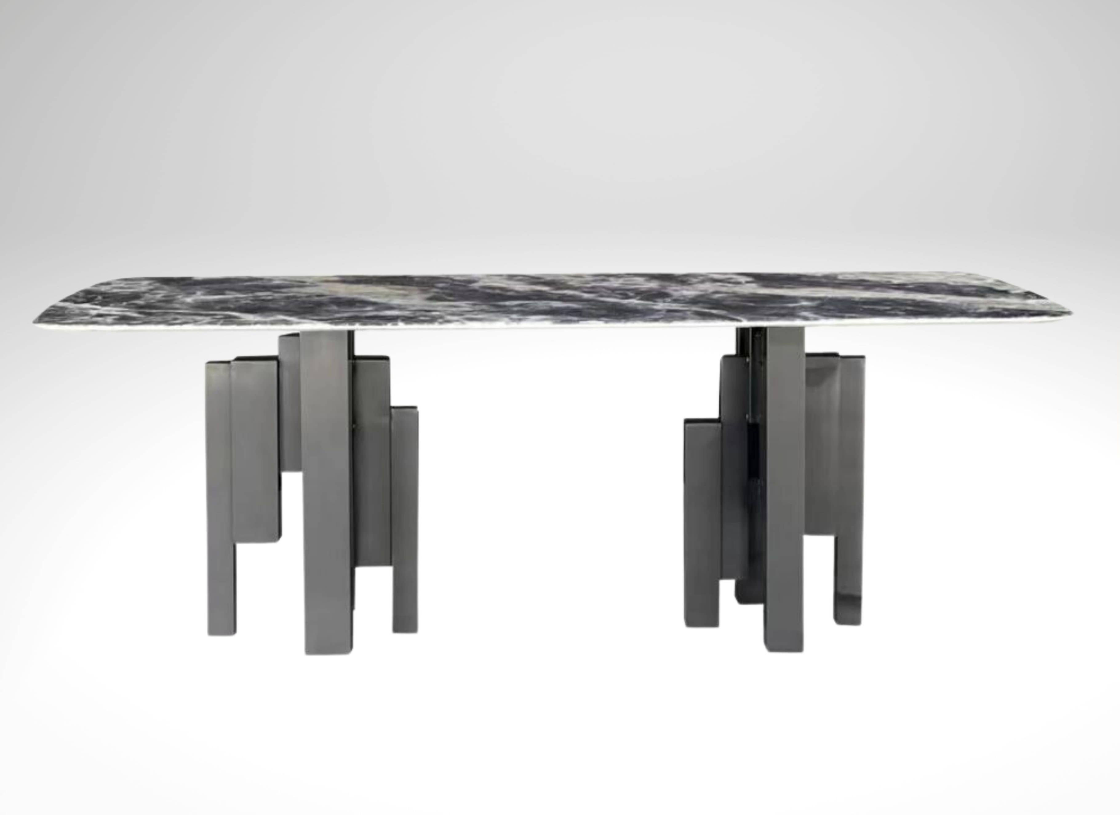 MX43 Crystal Marble Dining Table