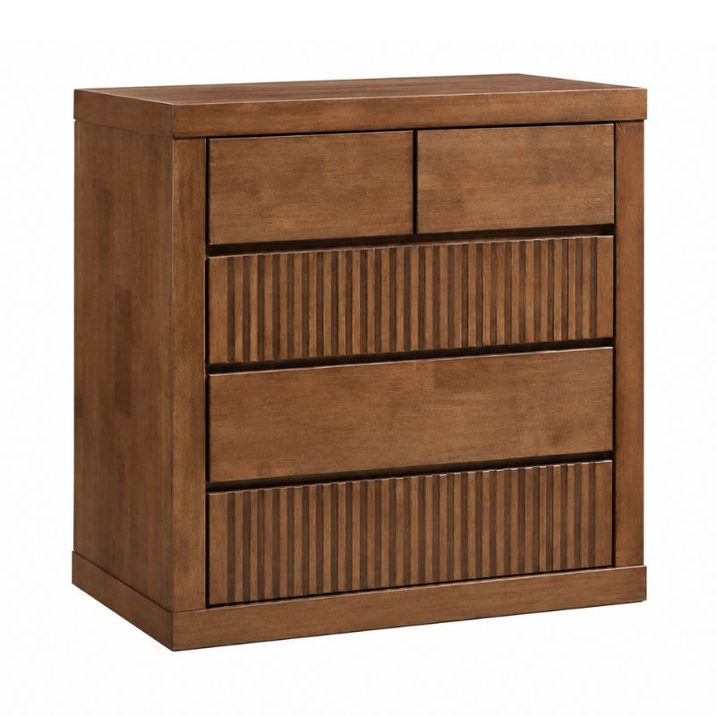 MX700 Chest of Drawers in walnut with fluted drawer fronts