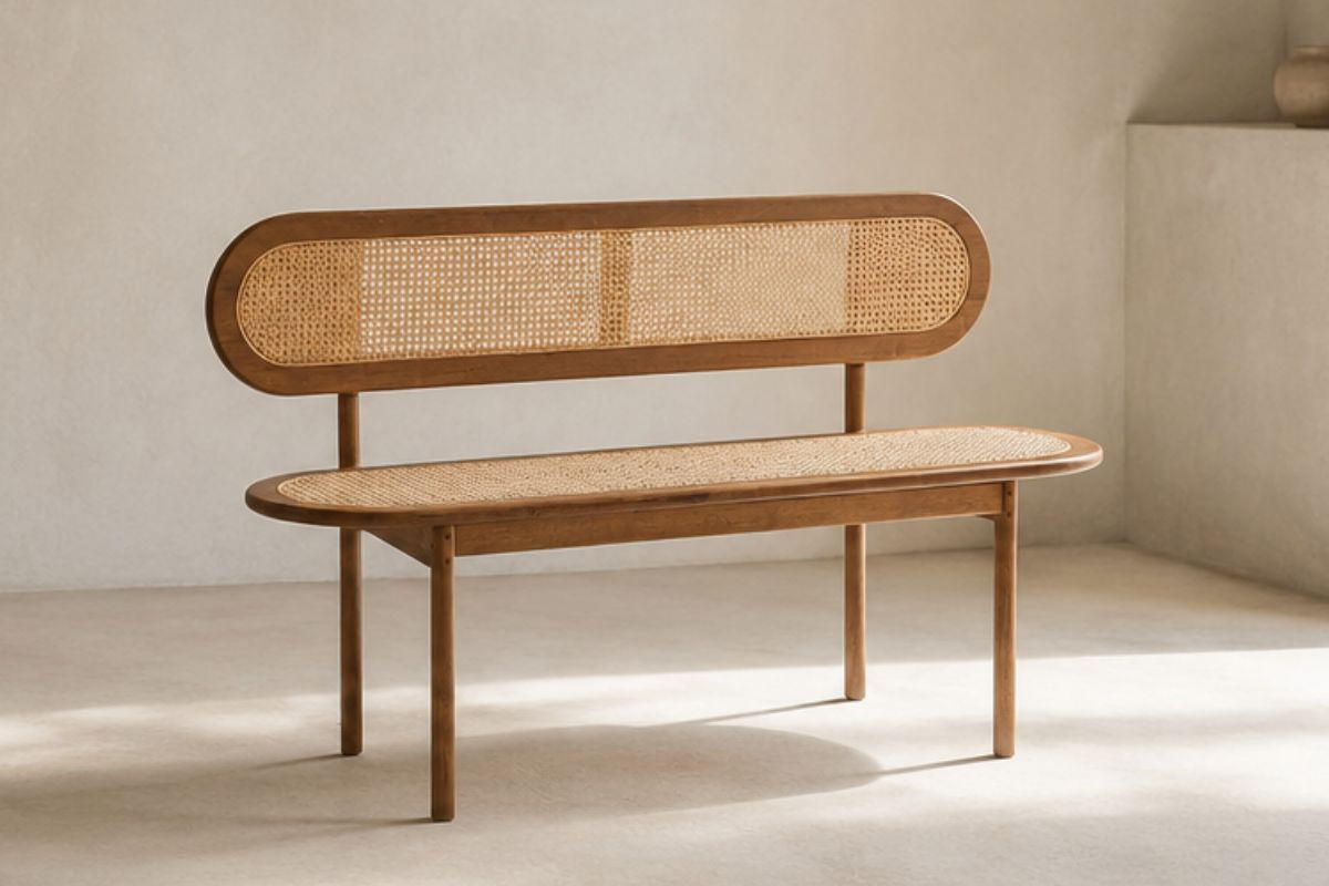 Nordic Rattan Bench