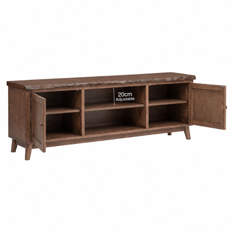 Thumbnail: Alasko Farmhouse TV Cabinet with two open doors, internal storage compartments and a 20cm adjustable shelf