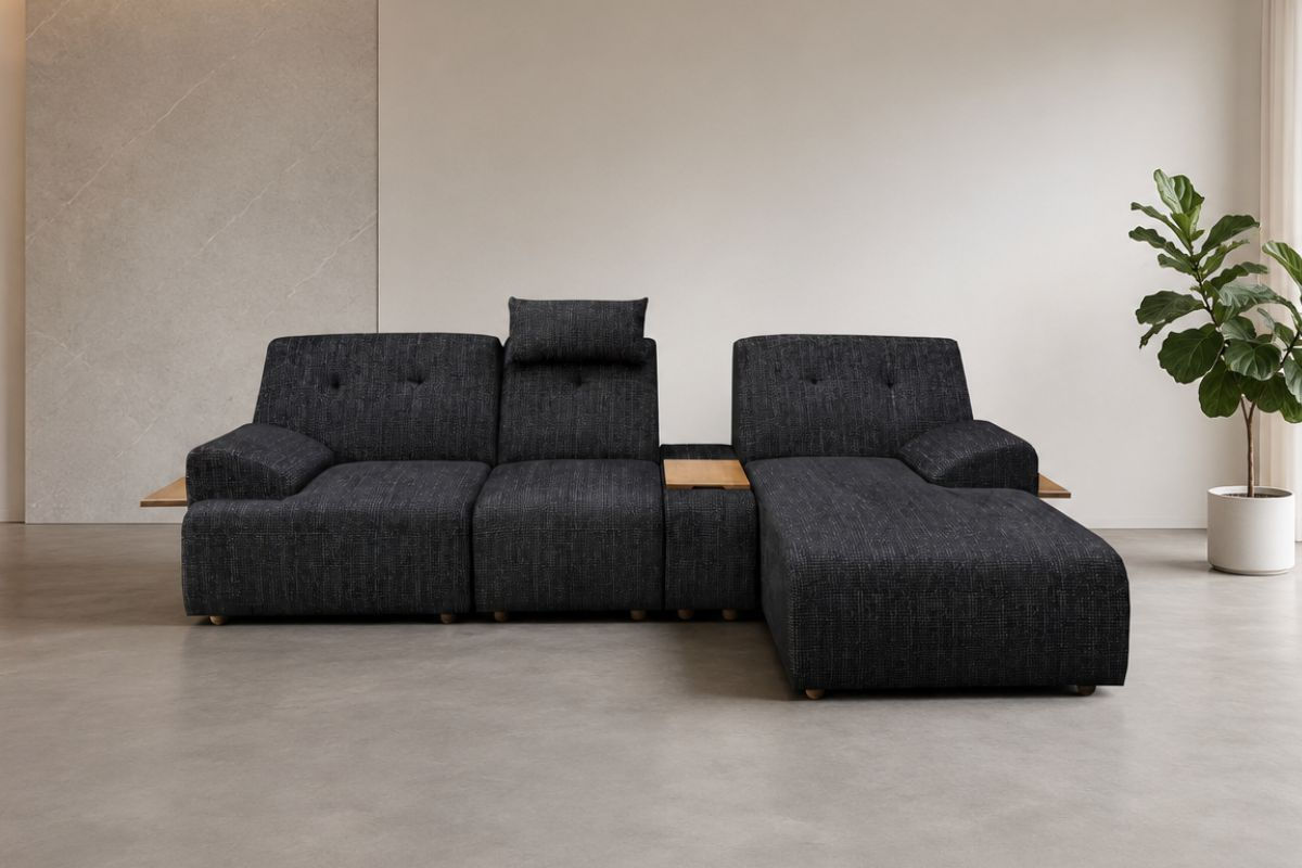 Solstice L-Shape Sofa With Hidden Tray