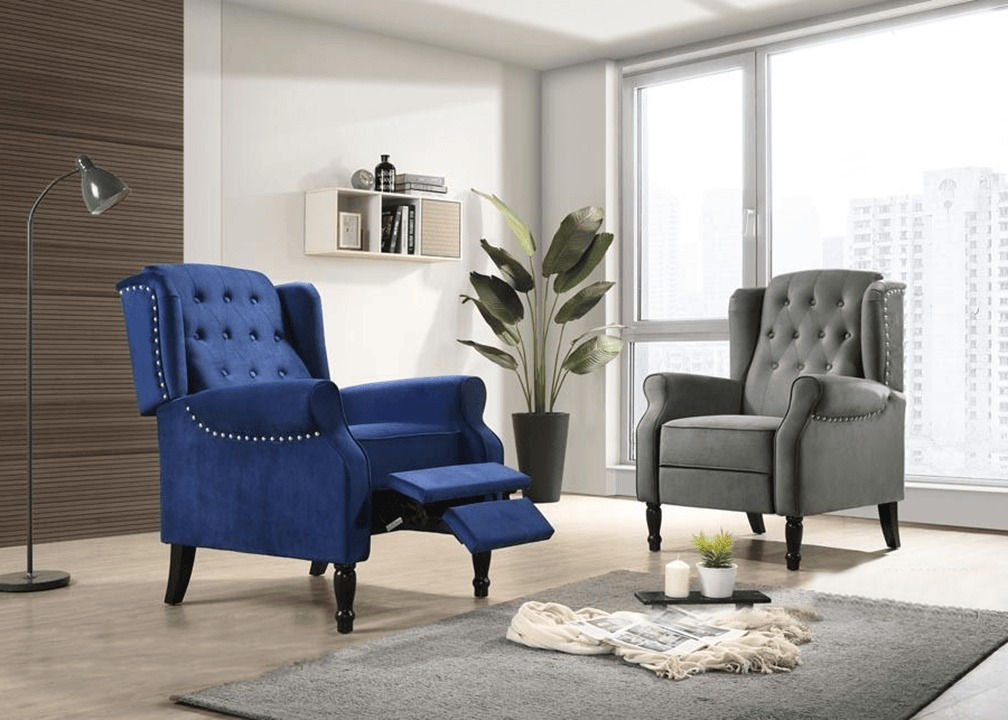 Kimberly Tufted Wingback Recliner