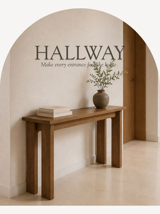 Modern hallway furniture with a wooden console table