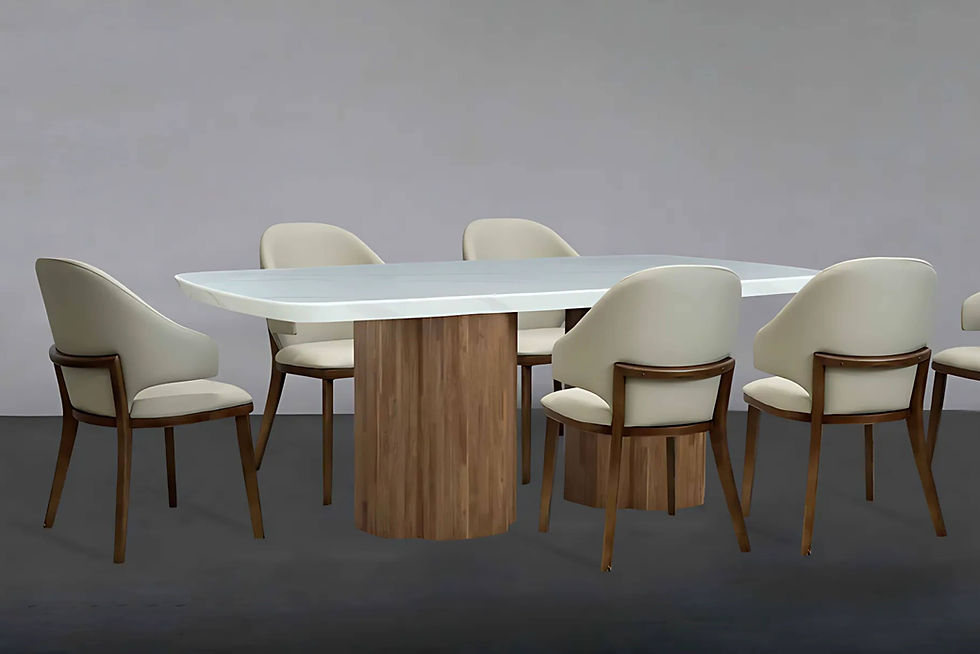 Thumbnail: Devof PU Leather Dining Chair