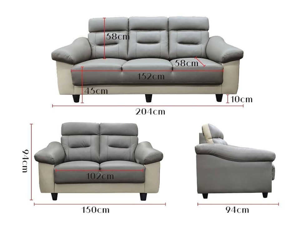 Thumbnail: MX2020 Cowhide Leather Sofa Set