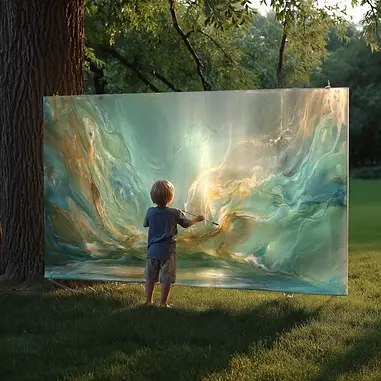 lbt1623_A_young_child_standing_barefoot_on_the_grass_painting_o_ffc6d93b-fc1f-49ac-9335-61