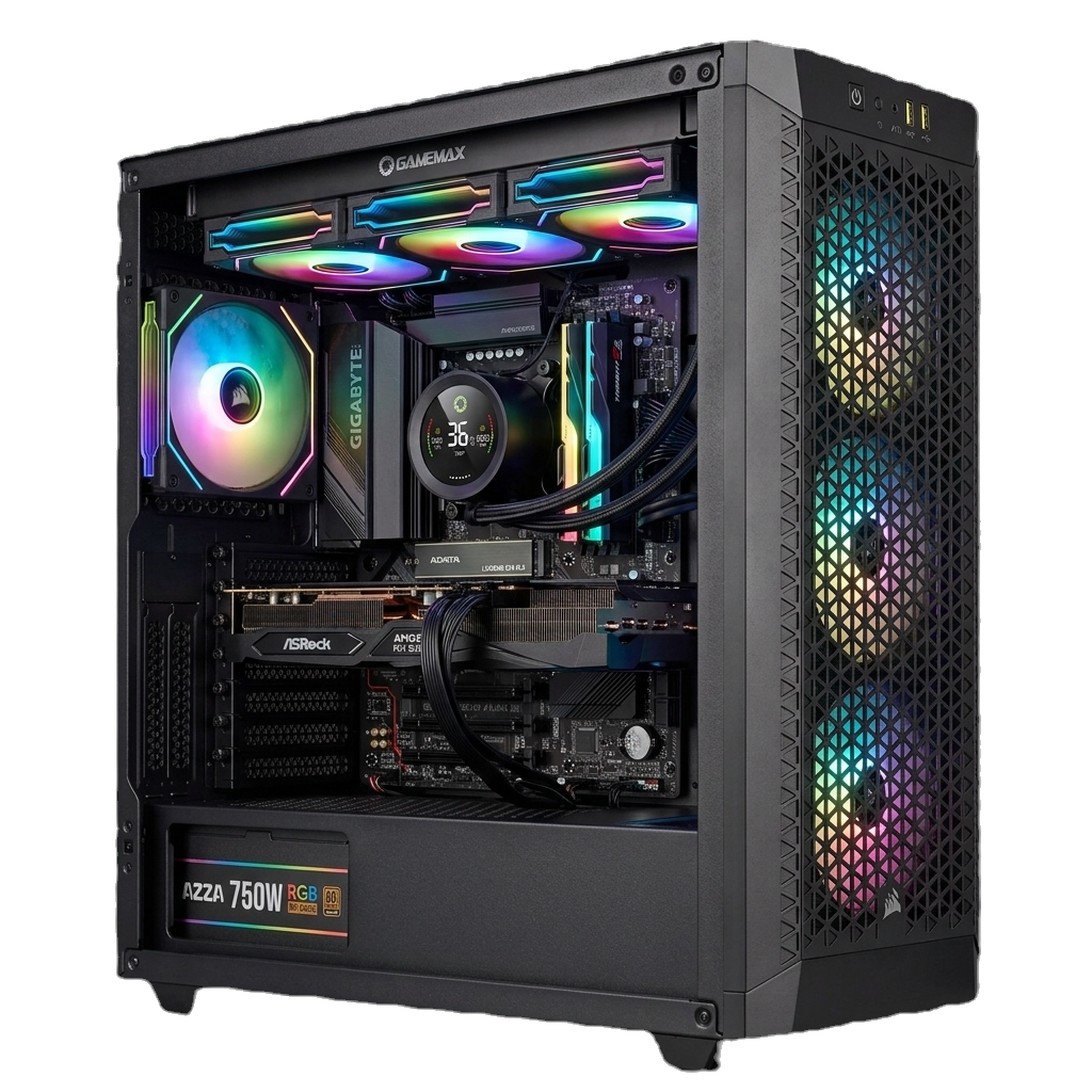 PC Gamer Corsair Airflow Ryzen 5 9600X 32GB RAM 512GB SSD RX 9060XT