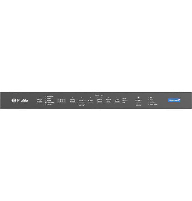 Miniatura: Lavavajillas GE Profile de 24 pulgadas con control superior inteligente, de acero inoxidable FR y Microban, 44 dBA