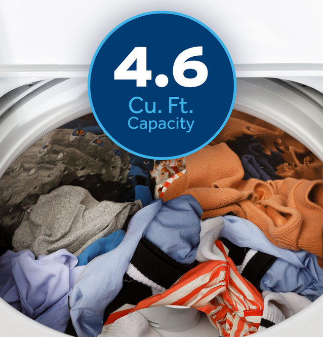 Miniatura: Lavadora GE® de 4.6 pies cúbicos de capacidad con cesta de acero inoxidable, Cold Plus y Wash B