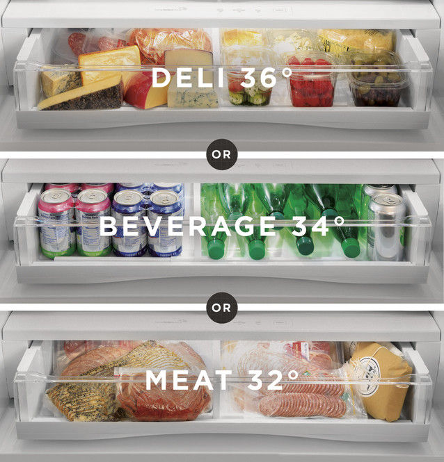 Miniatura: Refrigerador GE Profile™ de 23.1 pies cúbicos, de profundidad estándar y con puertas francesas.