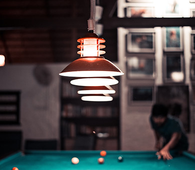 Billiards Table in basement remodeling in Staffod Virginia
