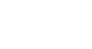 Alpine Design & Remodeling white text logo