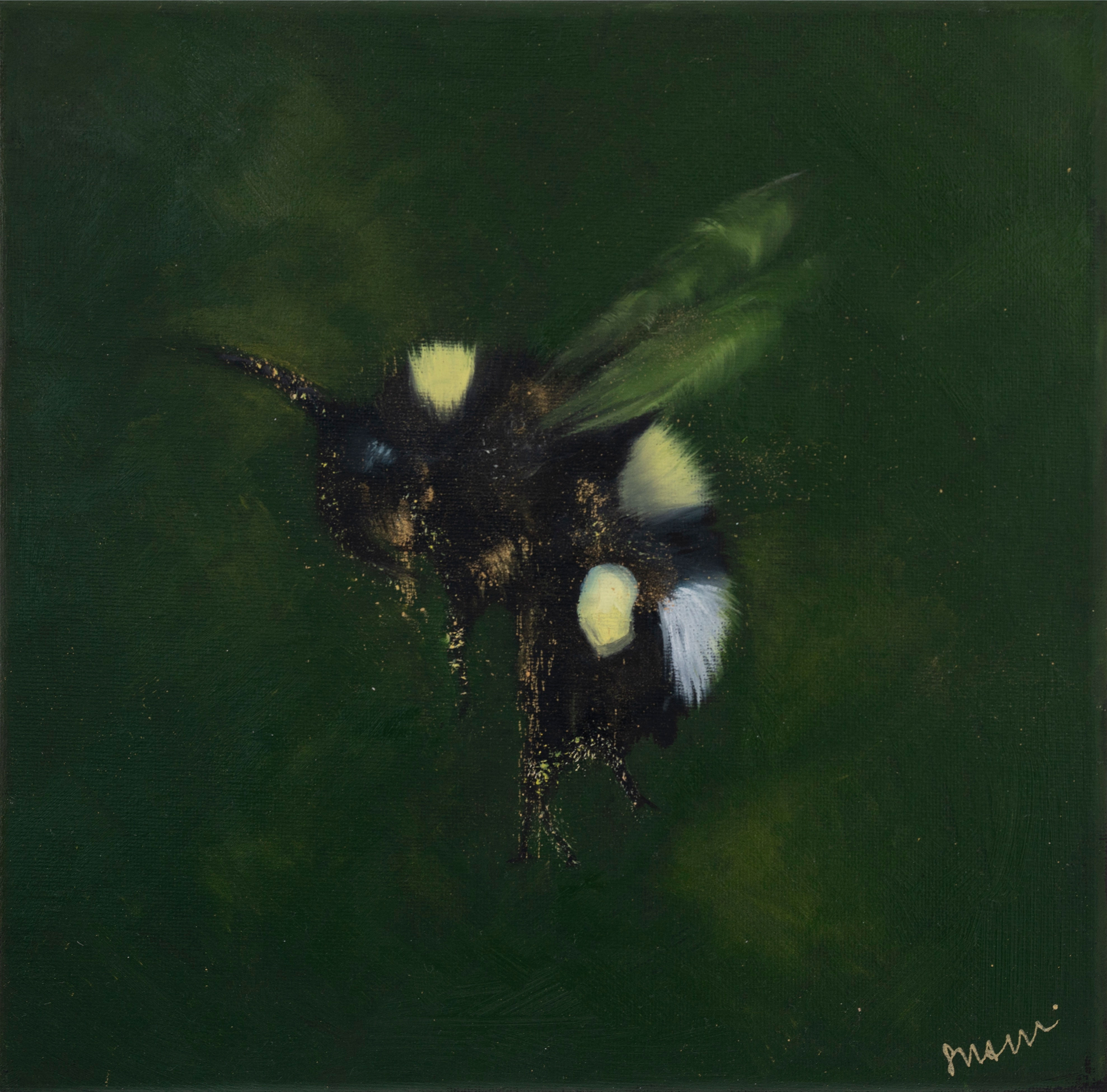 Bee on Green by Sonia McMullen