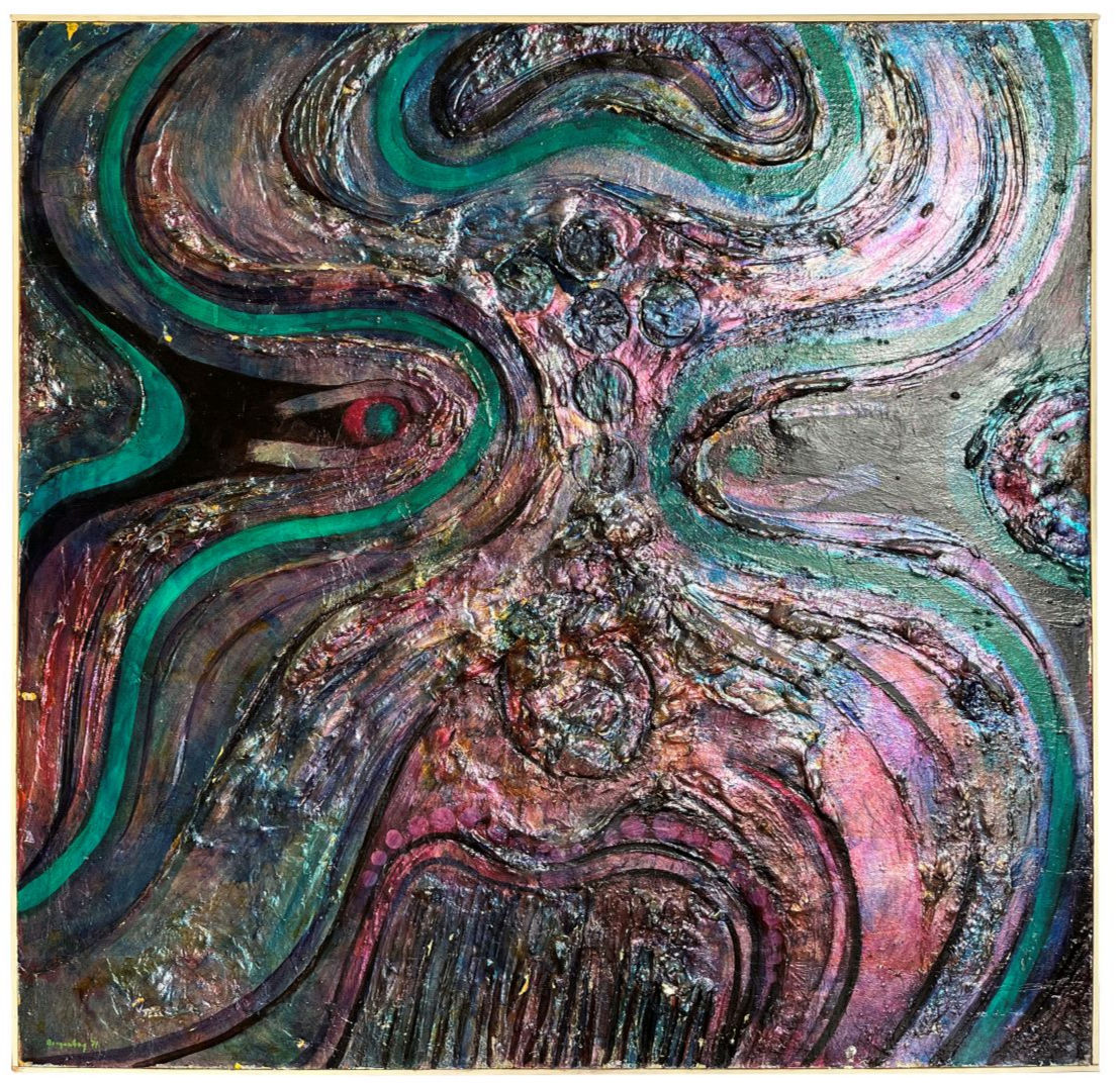 Gunnar Borgenhag Sverige (1927-1999) Blandteknik på pannå