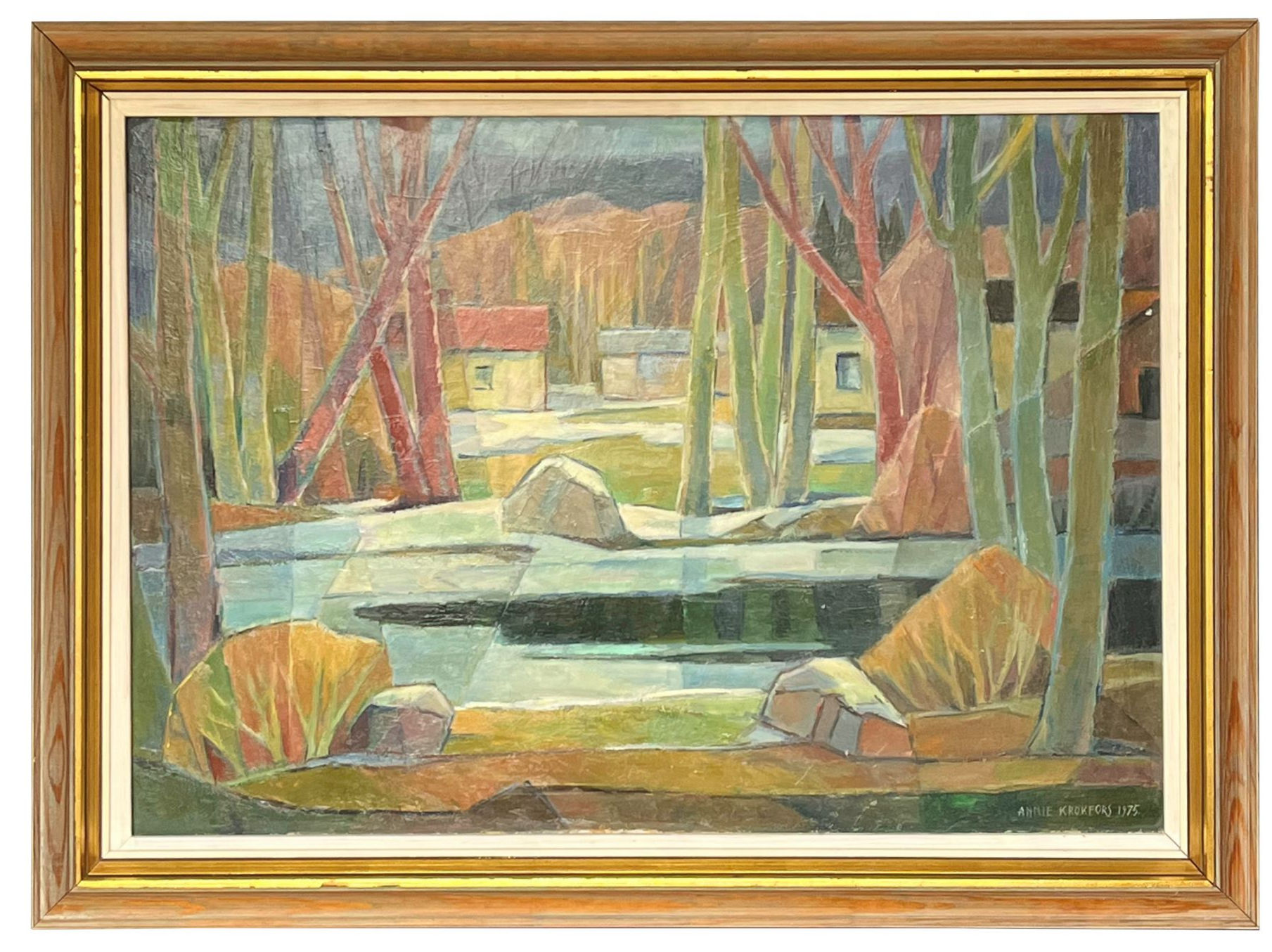 Annie Krokfors Finland (1901-1994)  Olja på pannå