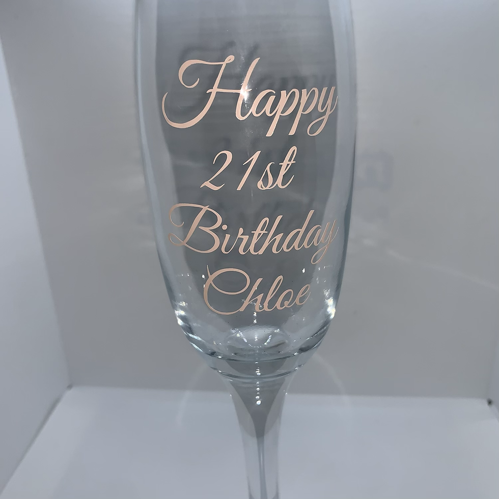 21st Birthday Champagne Glass