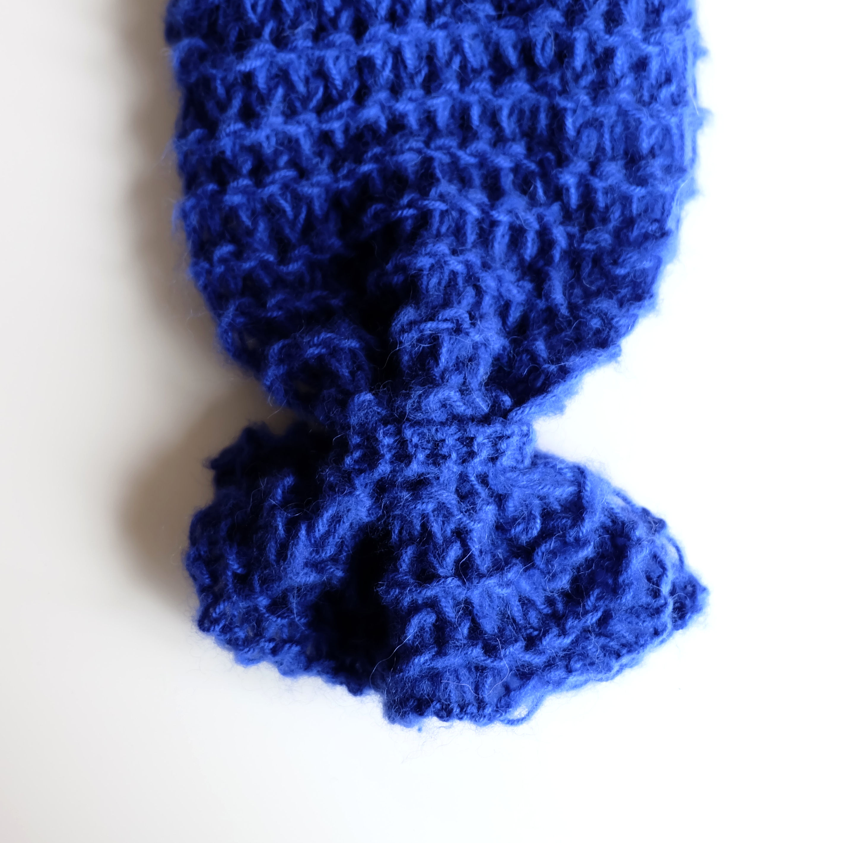 echarpe bleu en alpaga