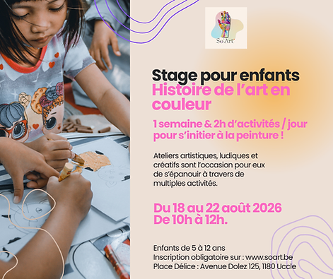 Stage pour enfants la semaine - Août