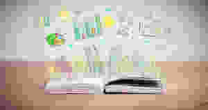 Der Artikel heißt: Warum ich nichts von New-Work-Seminaren halte. Das Bild zeigt ein aufgeklapptes Buch mit bunten Grafiken und einer Stadt die empor springen.