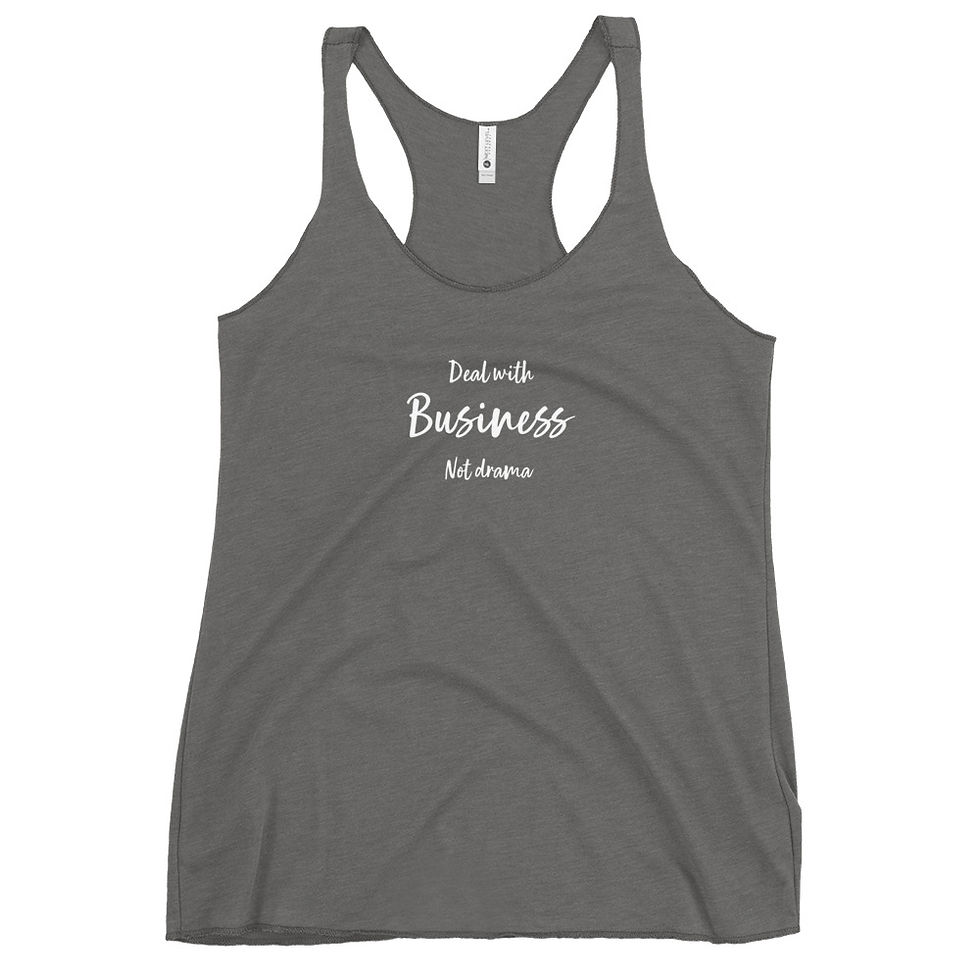 Miniatura: "Deal with Business Not Drama" Women's Racerback Tank