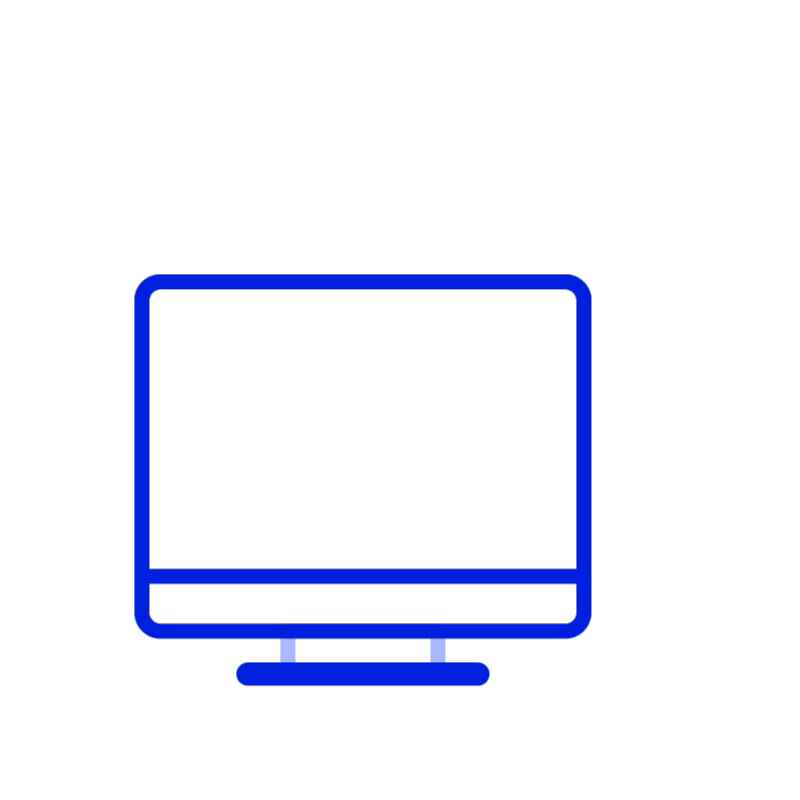 Animated graphic representing online resources