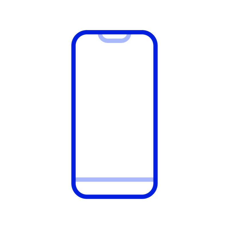 Animated graphic of different social media icons flashing on phone screen