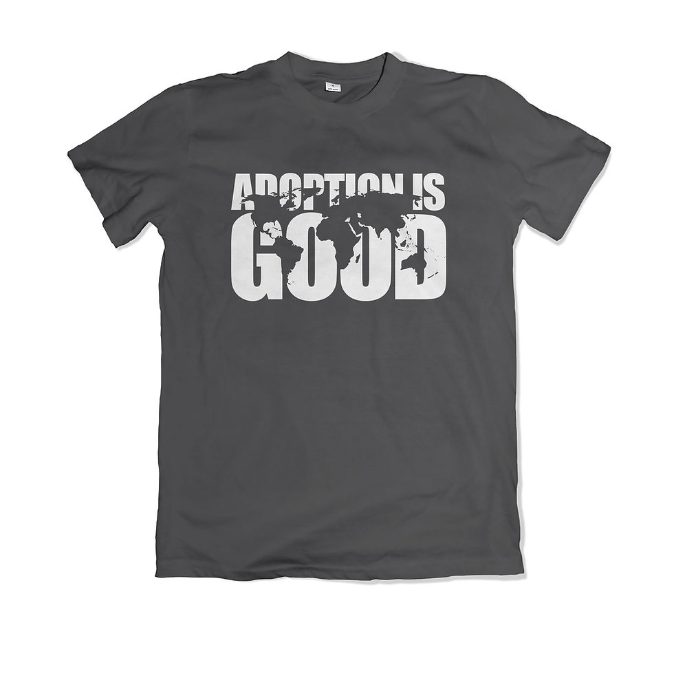 Thumbnail: Adoption Is Good Negative Space Map T-Shirt