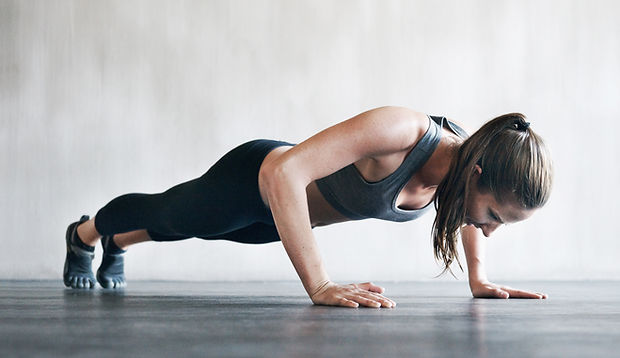 Girl Doing Push-Ups