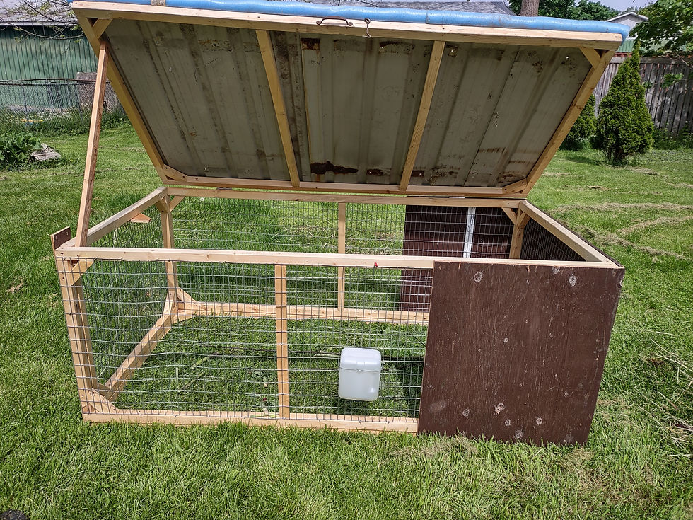 Rabbit tractor made from new and recycled materials
