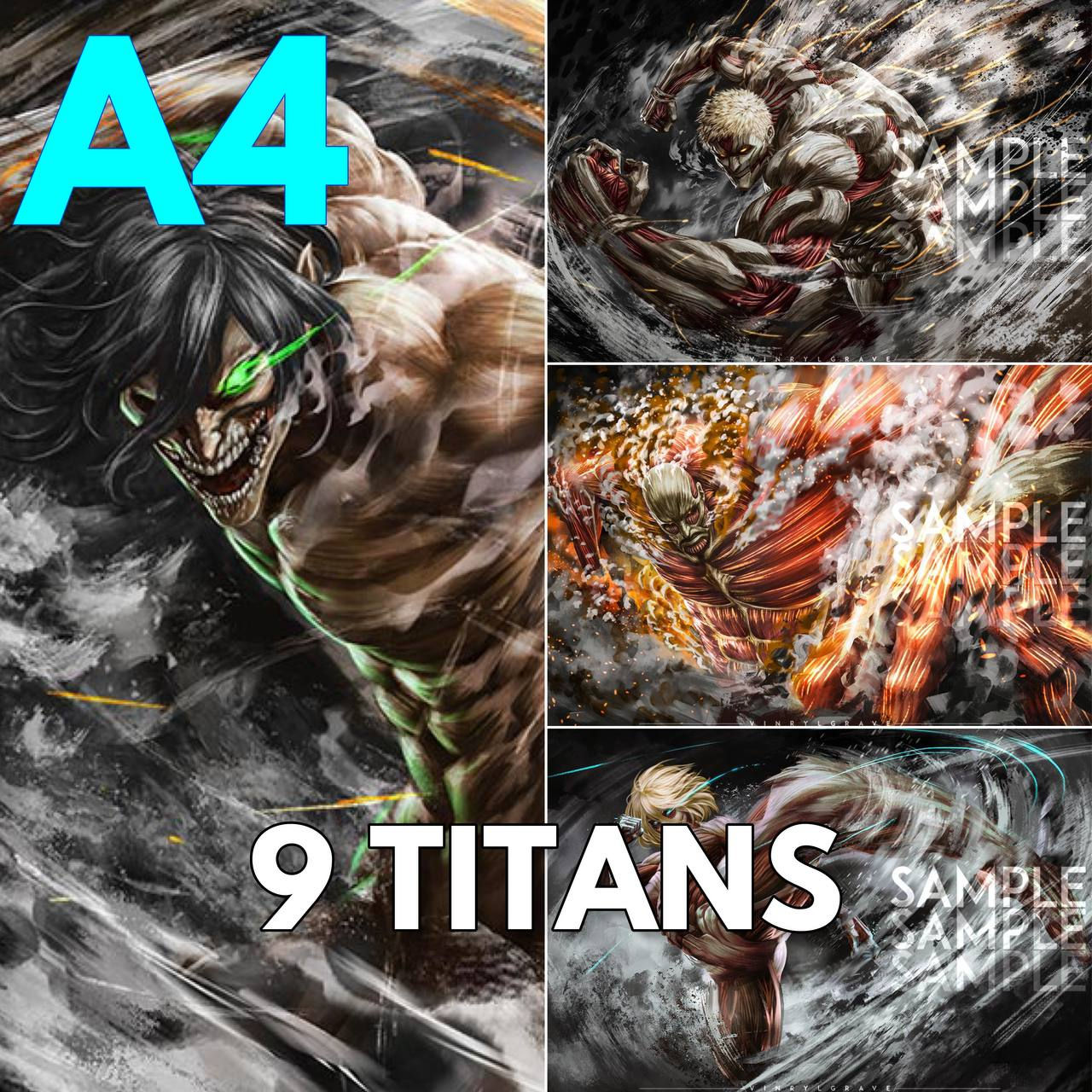 A4 - 9 TITANS - Attack on Titan