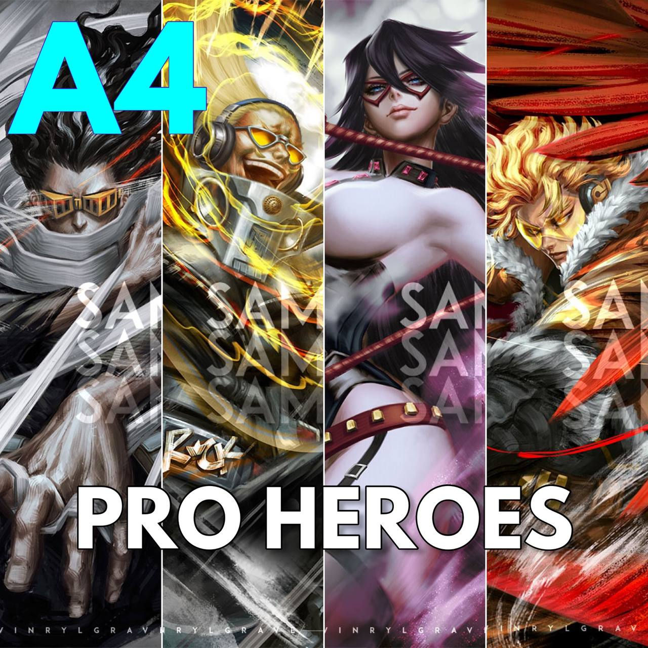 A4 - PRO HEROES - My Hero Academia