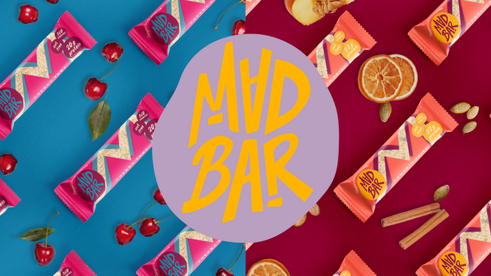 Mad Bar granola bar branding 