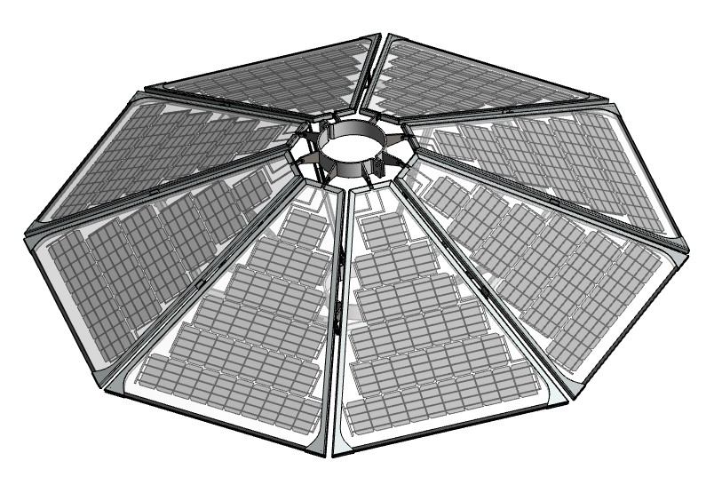 Original VSS segmented solar ring mechanical concept illustration