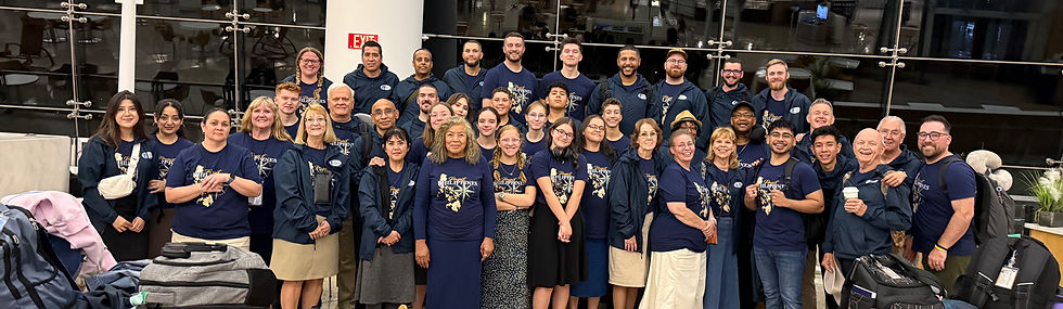 All 42 members of the Project Philippines team gathered at Seattle–Tacoma International Airport before beginning the journey to Baguio.