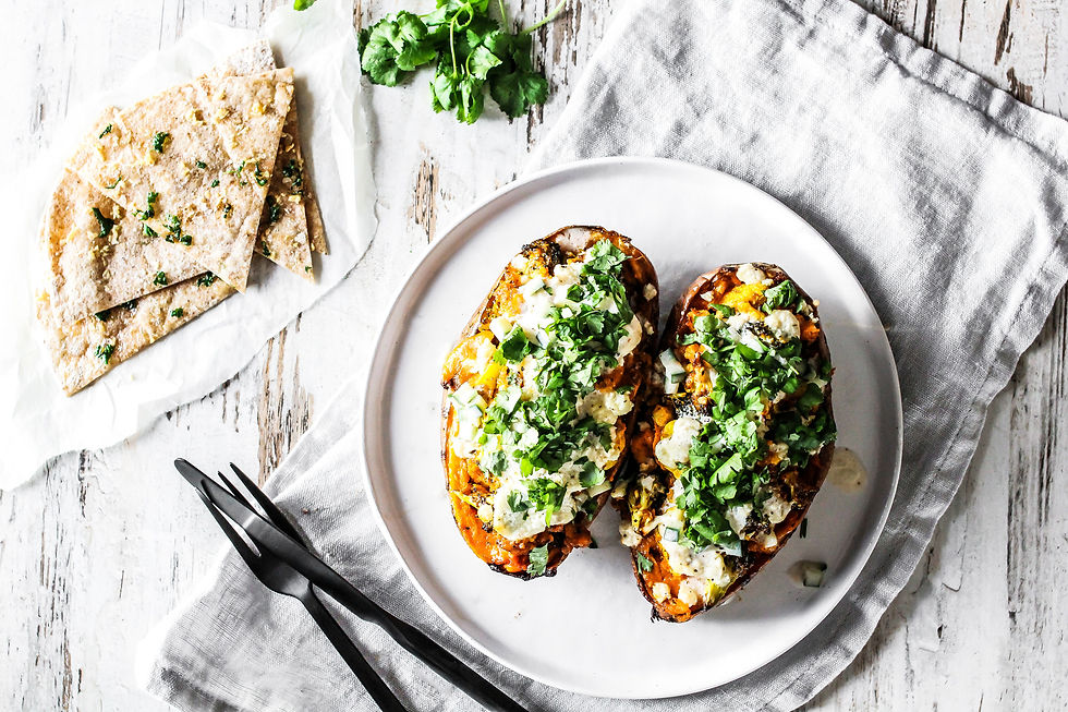 FYLLTAR SÆTAR KARTÖFLUR MEÐ INDVERSKU ÍVAFI