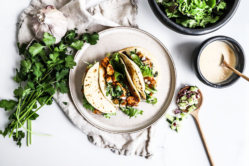 TACOS MEÐ MADRAS KJÚKLINGI