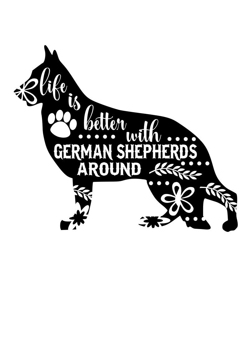 German Shepherd Life is better decal