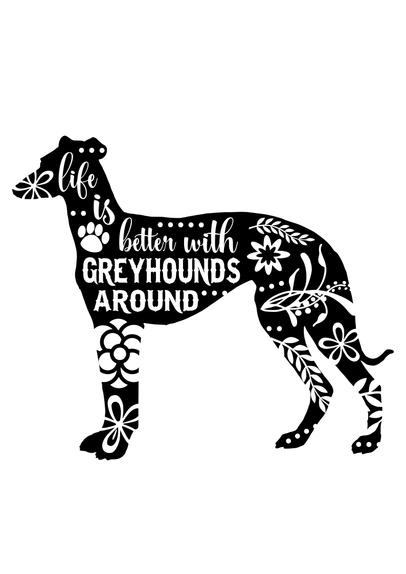 Greyhound Life is better decal
