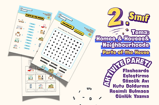 2. Sınıf İngilizce Homes & Houses & Neighbourhood Parts of the House Etkinlik Paketi – Süper Simple Lingo