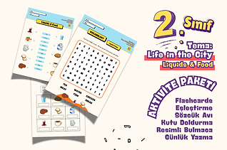 2. Sınıf İngilizce Life in the City Liquids & Food Etkinlik Paketi – Süper Simple Lingo