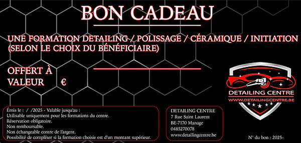 bon cadeau formation detailing