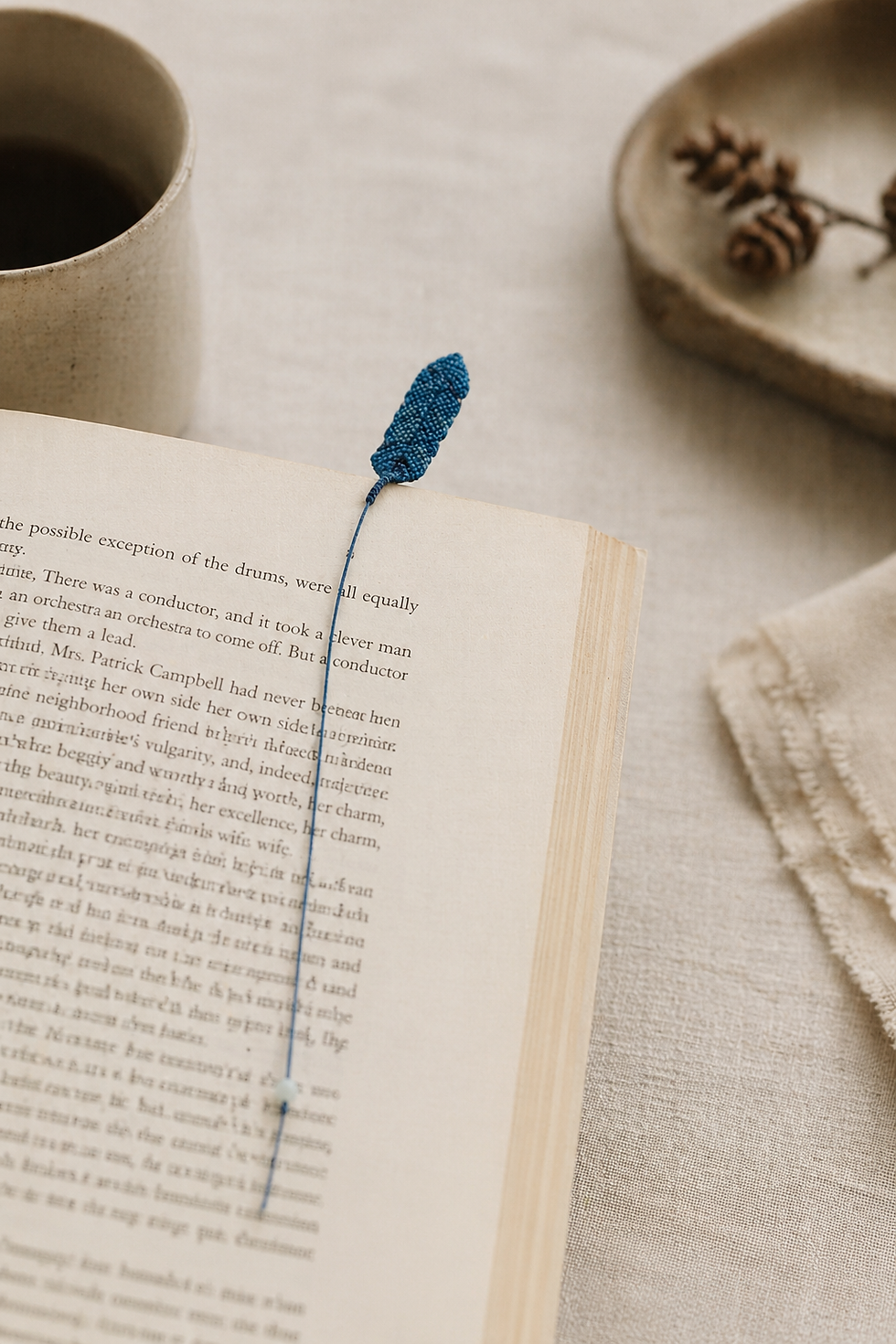 Thumbnail: Feather Weave Bookmark — Handwoven Cord Edition
