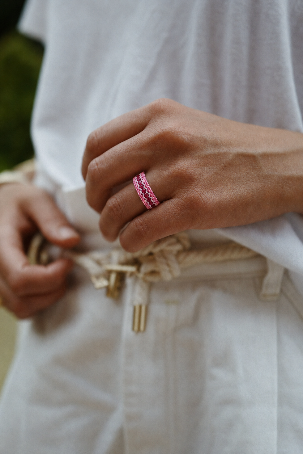 Thumbnail: Roselle Handwoven Ring
