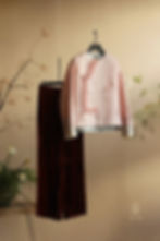 Thumbnail: Blush Satin Hanfu-Inspired Blouse – Modern Chinese Top for Women