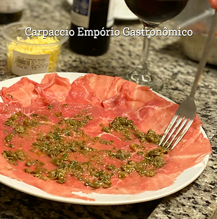 Carpaccio com Alcaparras e Parmesão