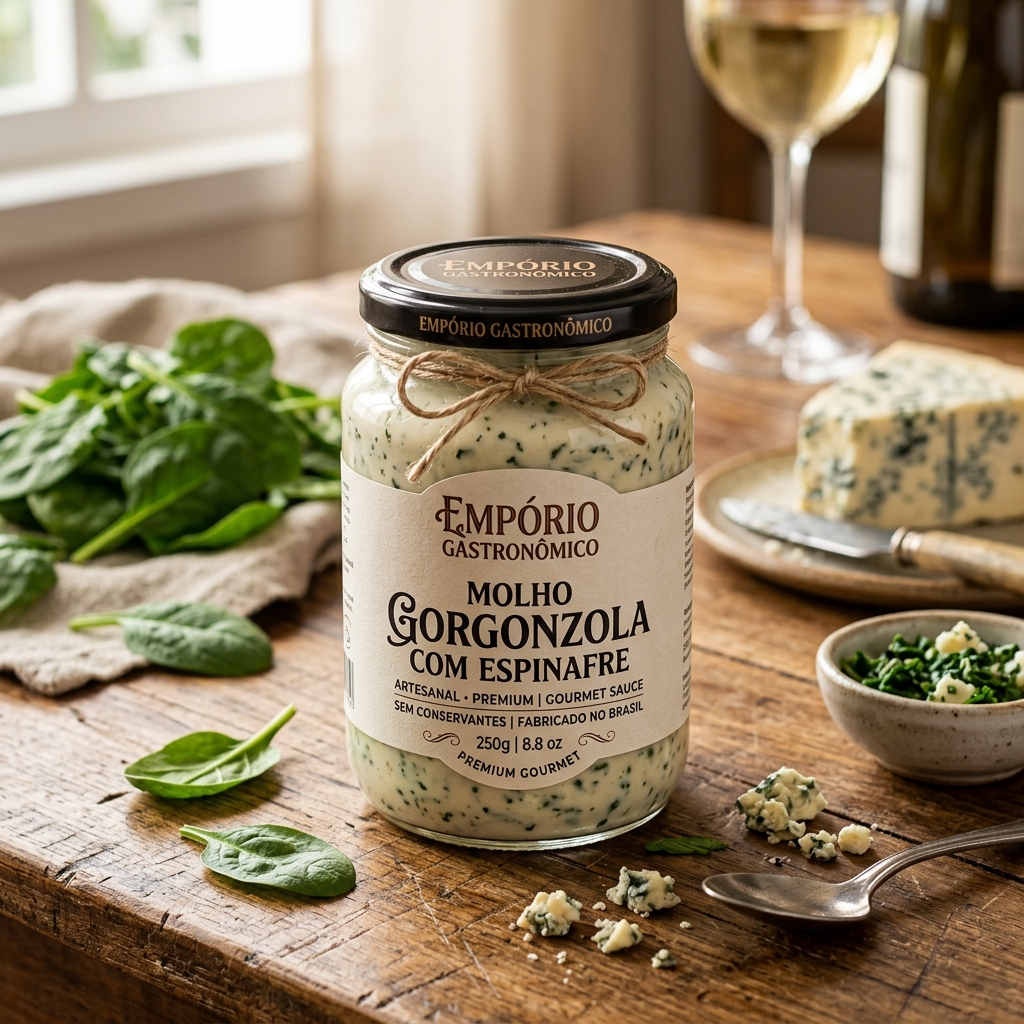 Molho Gorgonzola com Espinafre