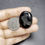 Thumbnail: Black Druzy Agate Cabochon