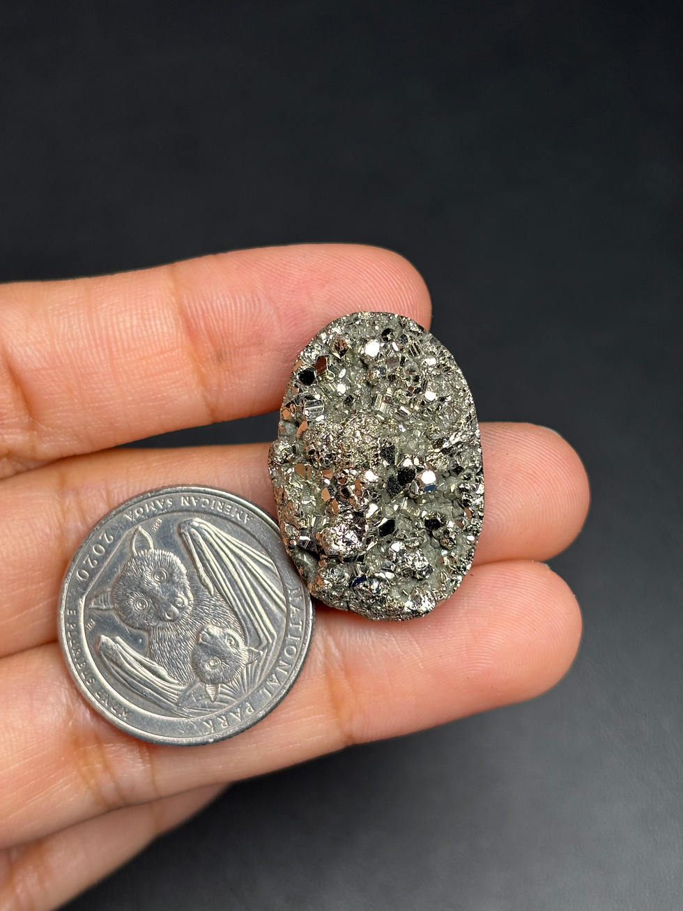 Druzy Pyrite Cabochon